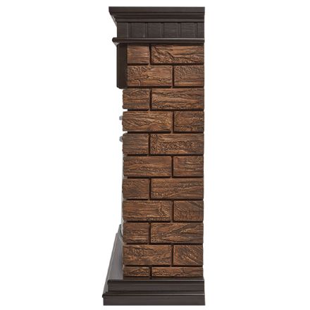 Портал Firelight Bricks WOOD 30 камень темный, шпон венге