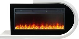 Каминокомплект Royal Flame Basel R - Белый с черным с очагом Vision 42 LED