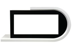 Каминокомплект Royal Flame Basel R - Белый с черным с очагом Vision 42 LOG LED