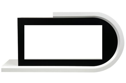 Basel R - Белый с черным с очагом Vision 42 LOG LED