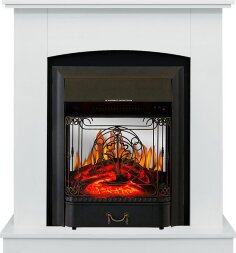 Каминокомплект Royal Flame Barcelona (разборный) - Белый с очагом Majestic FX M Black