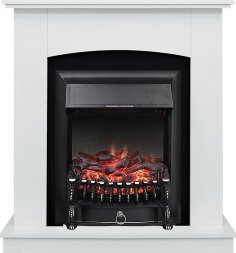 Каминокомплект Royal Flame Barcelona (разборный) - Белый с очагом Fobos FX Black