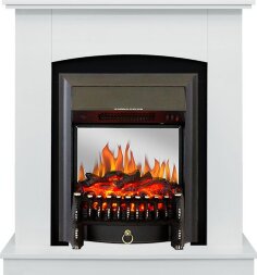 Каминокомплект Royal Flame Barcelona (разборный) - Белый с очагом Fobos FX M Black