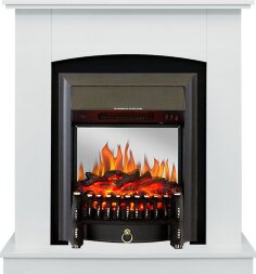 Каминокомплект Royal Flame Barcelona (разборный) - Белый с очагом Fobos FX M Black