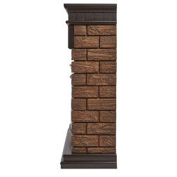 Портал Firelight Bricks WOOD 25 камень темный, шпон венге