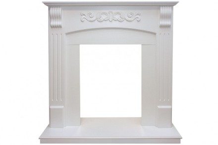 Sorrento - Белый дуб с очагом Majestic FX Black