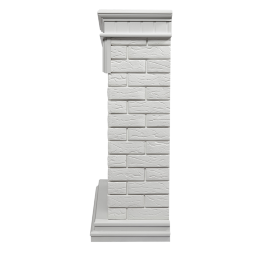 Портал Firelight Bricks 25 камень белый, белая эмаль