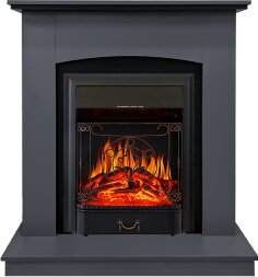 Каминокомплект Royal Flame Barcelona (разборный) - Серый графит с очагом Majestic FX Black