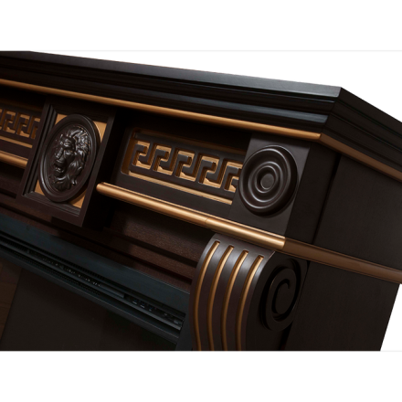 Портал Firelight Vittoriano 30 тёмный дуб с золотой патиной