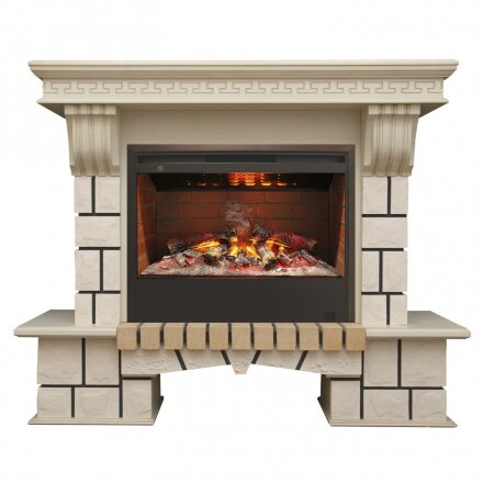 Камин Real Flame Stone New 26 WT с Helios 26 3D