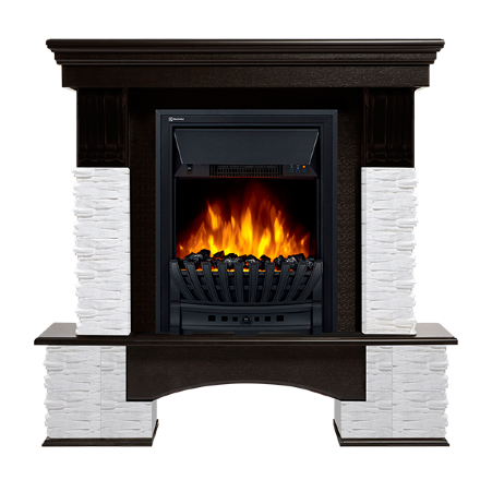 Портал Firelight Pietra Nuovo Classic сланец белый, шпон темный дуб