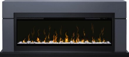 Lindos (линейный) - Серый графит с очагом Ignite XLF50