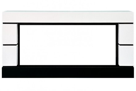Modern - Белый с черным (Высота 710 см) с очагом Crystal 36 RF
