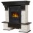 Портал Firelight Pietra Classic камень белый, шпон темный дуб
