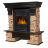 Портал Firelight Pietra Classic сланец натуральный, шпон темный дуб