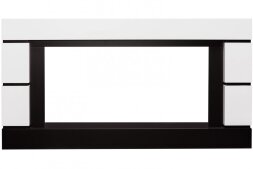 Портал Royal Flame Modern - Белый с черным (Глубина 300 мм)