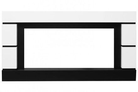 Modern - Белый с черным (Глубина 300 мм) с очагом Vision 42 LOG LED