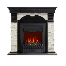 Каминокомплект Royal Flame Dublin - Венге / Сланец белый с очагом Aspen Black