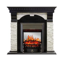 Каминокомплект Royal Flame Dublin - Венге / Сланец белый с очагом Fobos FX M Black