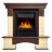 Портал Firelight Forte Classic U камень бежевый, темный дуб