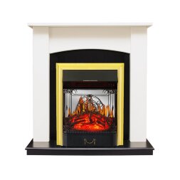 Каминокомплект Royal Flame Baltimore - Слоновая кость, черный с очагом Majestic FX M Brass