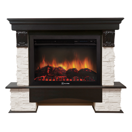 Портал Firelight Pietra 30S сланец белый, шпон темный дуб