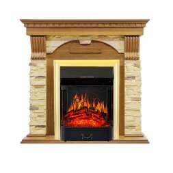 Каминокомплект Royal Flame Dublin -  Дуб / Сланец с очагом Majestic FX Brass
