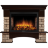 Портал Firelight Forte Wood 30 U камень коричневый, шпон темный дуб