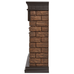 Портал Firelight Bricks WOOD 30 камень темный, шпон венге