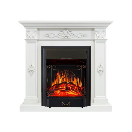 Derby - Белый дуб с очагом Majestic FX Black