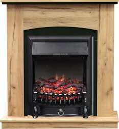 Каминокомплект Royal Flame Barcelona (разборный) - Дуб золотой с очагом Fobos FX Black