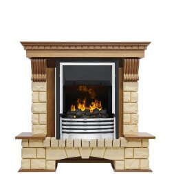 Каминокомплект Dimplex Pierre Luxe - Дуб / Шампань с очагом Flagstaff