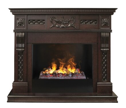 Камин Real Flame Corsica Lux AO 3D Cassette 630 + Black вставка